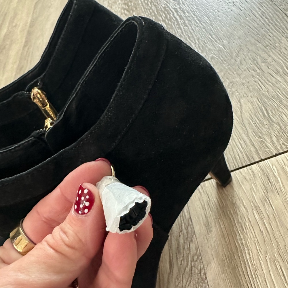 Vince Camuto Vecka Black Suede Heeled Bootie Size 9.5 M - Picture 6 of 14